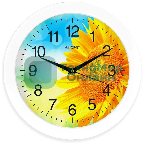 Часы настенные кварцевые Energy модель ЕС-97 подсолнух
