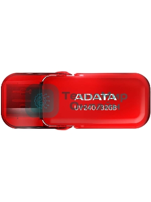 Флешка USB ADATA UV240 (AUV240-32G-RRD), 32Gb, USB 2.0, R/W 15/5, красный
