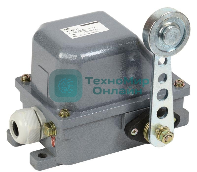 Выключатель концевой КУ-701 У1 рычаг с роликом 10А IP44 2 эл. цепи ИЭК KV-1-701-1