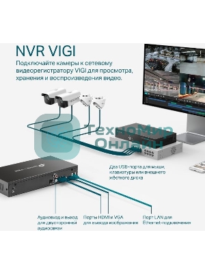 Сетевой видеорегистратор TP-Link VIGI NVR1008H 8 Channel Network Video Recorder