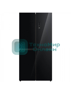 Холодильник Бирюса CD 466 BG черный трехкамерный Side by Side 303/153л морозилка снизу