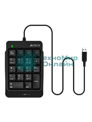 Числовой блок проводной A4Tech Fstyler FK13P, USB, черный