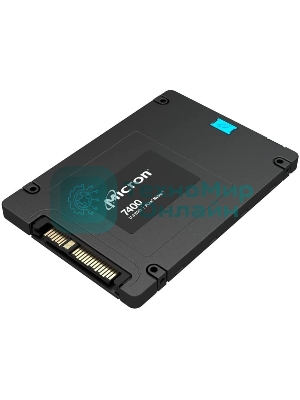 Накопитель SSD Micron 7400 PRO, 1920Gb, SSD, U.3, NVMe, PCIe 4.0 x4, 3D TLC, R/W 6500/2200MB/s, IOPs 430 000/95 000, 3500TBW, DWPD 1 (5 лет)