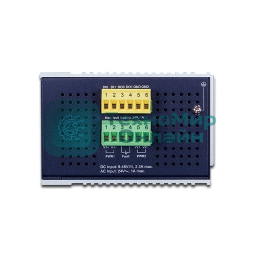 Коммутатор индустриальный PoE IGS-10020HPT для монтажа в DIN-рейку IP30 L2+ SNMP Manageable 8-Port Gigabit POE+(AT) Switch + 2-Port Gigabit SFP Industrial Switch (-40 to 75 C), ERPS Ring Supported, 1588