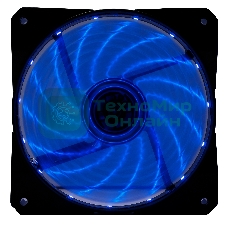 Вентилятор для корпуса Digma DFAN-LED-BLUE черный, 120 мм, 1200 об/мин, 23 дБ, 4 pin