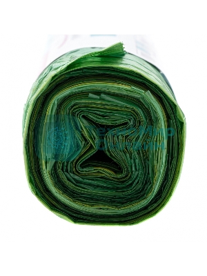 Пакеты для мусора с завязками Home Palisad 35 л x 15 шт. зеленые