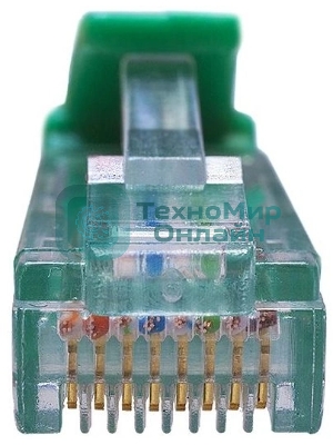 Патч-корд Suprlan 10-0156 UTP RJ-45 вил.-вилка RJ-45 cat.5e 0.5м зеленый LSZH 24AWG
