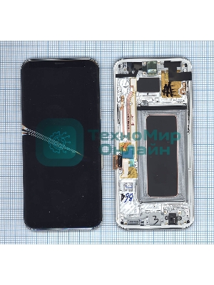 Дисплей для Samsung Galaxy S8 Plus SM-G955F черный c серебристой рамкой