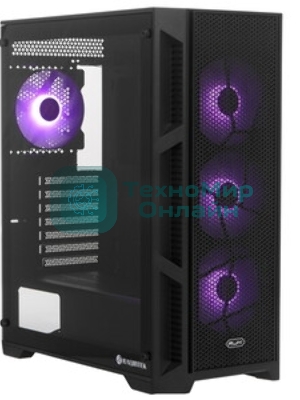 Корпус без блока питания Raijintek ARCADIA 41-MS4, Midi-Tower, TG, 1x120мм + 3x120мм ARGB, 2xUSB-A 3.0 + 1xUSB-C, ATX, mATX, mITX Black