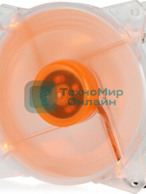 Вентилятор для корпуса Crown CMCF-12025S-1213 прозрачный/оранжевый, 120 мм, 1650 об/мин, 28 дБ, 3 pin