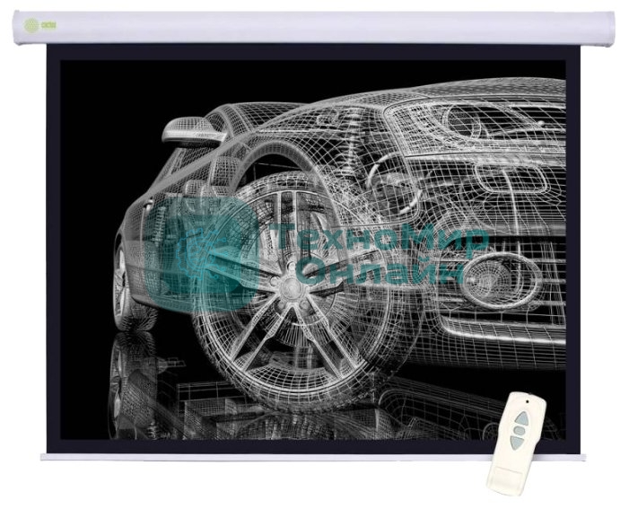 Экран Cactus 150x150см Motoscreen CS-PSM-150x150 1:1 настенно-потолочный рулонный белый (моторизованный привод)
