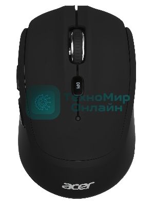 Мышь беспроводная Acer OMR040 черный, 1600 dpi, радиоканал, USB, кнопки - 6