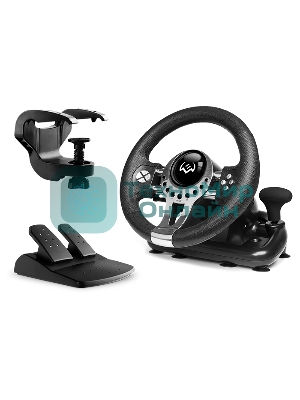 Руль SVEN GC-W700 (педали, вибро, скоба, лепестки, АКПП, D-pad, 12 кл, резин. вставки, PC/Xinput)