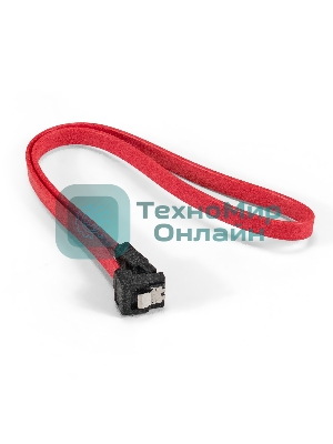 Кабель SATA ExeGate EX-CC-SATADATA90-0.5L (7pin/7pin, угловой разъем, металлические защелки, 0,5м)