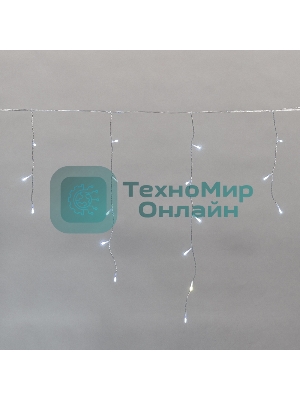 Гирлянда светодиодная Neon-night Айсикл (бахрома) 10х0,6м, с эффектом мерцания, прозрачный провод, IP44, 230В, диоды белые, 238LED