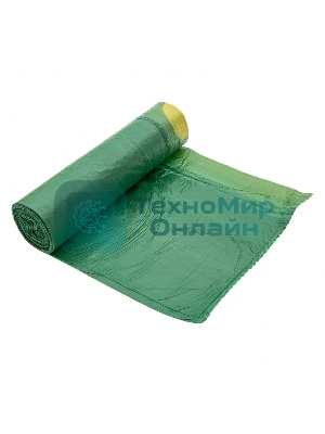 Пакеты для мусора с завязками Home Palisad 35 л x 15 шт. зеленые