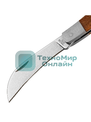 Нож Palisad садовый 170 мм складной изогнутое лезвие дерев. ручка