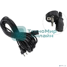 Кабель питания ExeGate Power PC-10P (Евровилка Schuko->С13) VDE-250V-3*0.75-CU, 10A, черный, 10м