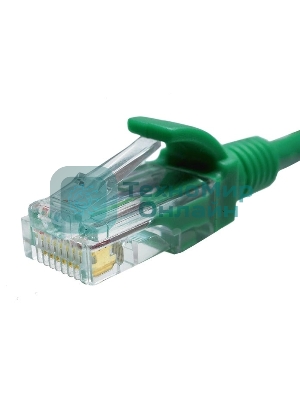 Патч-корд Suprlan 10-0157 UTP RJ-45 вил.-вилка RJ-45 cat.5e 1м зеленый LSZH 24AWG