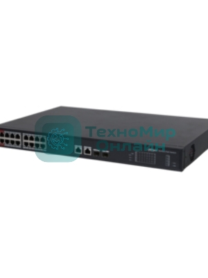 Коммутатор Dahua DH-PFS3220-16GT-240, 16×1 Гбит/с + 2×1 Гбит/с SFP, неуправляемый