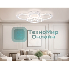 Потолочный светодиодный светильник FA8874/4+2 WH белый 3000K-6400K 76W 800*570*165 (ПДУ ИК)