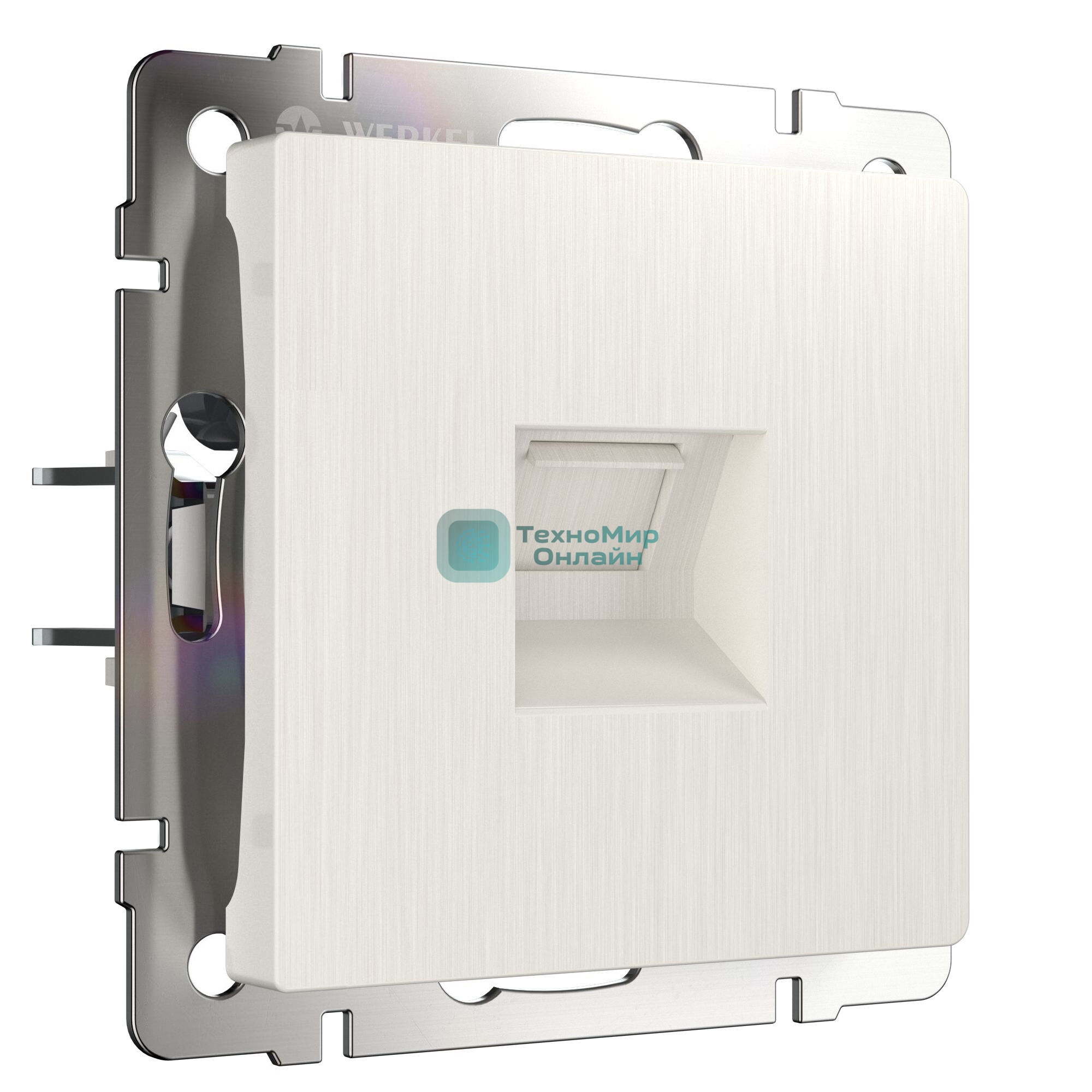 Розетка Ethernet RJ-45 (перламутровый рифленый)