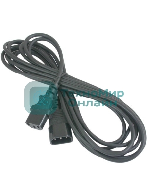 Кабель питания сист.блок-монитор Gembird 1.8м, VDE(0.75мм), черный, с зазем., пакет