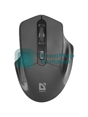 Мышь беспроводная Defender Datum MB-345 черный, 1600 dpi, радиоканал, USB, кнопки - 4