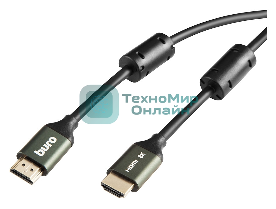 Кабель аудио-видео Buro HDMI (m)/HDMI (m) 5м. феррит.кольца позолоченные контакты черный