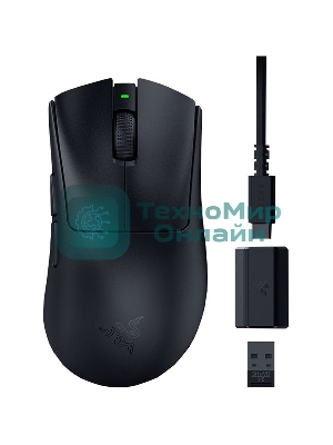 Мышь беспроводная/проводная Razer DeathAdder V3 HyperSpeed черный, 6400 dpi, радиоканал, USB, кнопки - 6