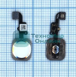 Кнопка HOME в сборе с механизмом и шлейфом для iPhone 6/6 Plus белый