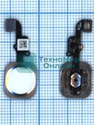 Кнопка HOME в сборе с механизмом и шлейфом для iPhone 6/6 Plus белый