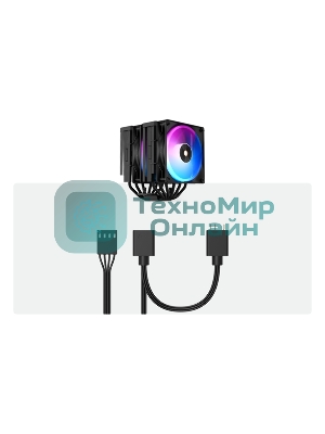 Кулер Ocypus Delta A62 BK ARGb черный 120мм алюминий+медь 2000rpm 29db 4-pin 260W 156мм