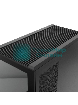 Компьютерный корпус без блока питания HSPD F711-TGbK-ARGB, Panoramic Full Tower, черный, TG, 0.7 SPCC, 4x120мм ARGB ATX, mATX, mITX 190/420/280мм 2x2.5