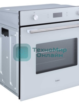 Духовой шкаф встраиваемый полноразмерный Evelux EO 650 PW, 60 см, 9 режимов, 70л, белое стекло