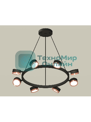 Светильник Ambrella light XB9198153/8 SBK/PPG черный песок/золото розовое полированное GX53 (C9198, N8126)