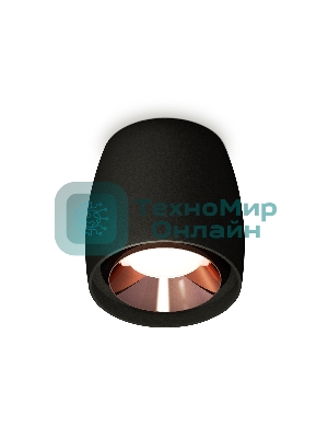 Светильник Ambrella Light XS1142005 SBK/PPG черный песок/золото розовое полированное MR16 GU5.3 (C1142, N7035)