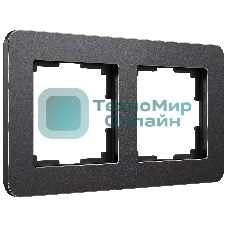 Рамка на 2 поста Platinum (черный алюминий) W0022608
