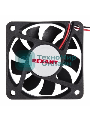 Вентилятор для корпуса Rexant RX 6015MS 24VDC черный, 60 мм, 4200 об/мин, 28 дБ, 2 pin
