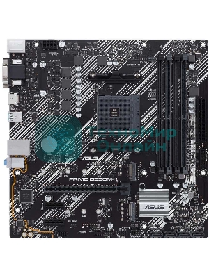 Материнская плата ASUS PRIME B550M-K, AM4, AMD B550, 4xDDR4, 4xSATA, 2xM.2, 1xPCIe 4.0 x16, 2xPCIe x1, 1xDVI-D, 1xHDMI, 1xVGA, 1x 1Gb LAN, 4xUSB 3.2 Gen 1, 2xUSB 3.2 Gen 2, 3x3.5 мм, 7.1, mATX