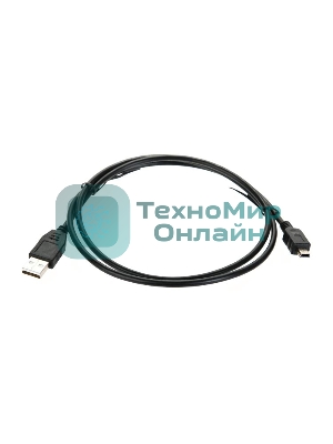 Кабель USB 2.0 A-->mini-B 5P (1м) черный TELECOM/VCOM TC6911BK-1.0M