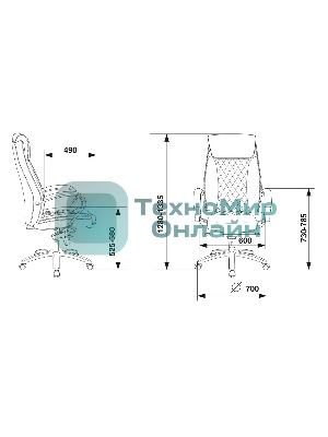 Кресло Бюрократ T-9924SL черный, кожа