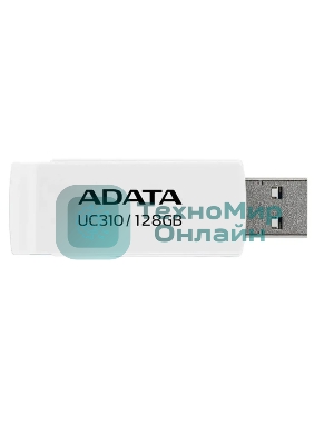 Флешка USB ADATA UC310 (UC310-128G-RWH), 128Gb, USB 3.2 Gen1, R/W 100/30, белый