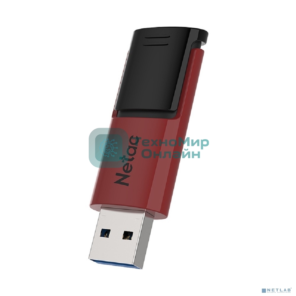 Флешка USB Netac U182 (NT03U182N-064G-32RE), 64Gb, USB 3.0, R/W 70/30, красный/черный
