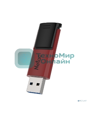 Флешка USB Netac U182 (NT03U182N-064G-32RE), 64Gb, USB 3.0, R/W 70/30, красный/черный