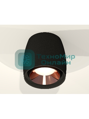 Светильник Ambrella Light XS1142005 SBK/PPG черный песок/золото розовое полированное MR16 GU5.3 (C1142, N7035)