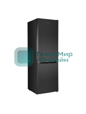 Холодильник Maunfeld MFF185SFSB черный мат. двухкамерный 211/104л морозилка снизу