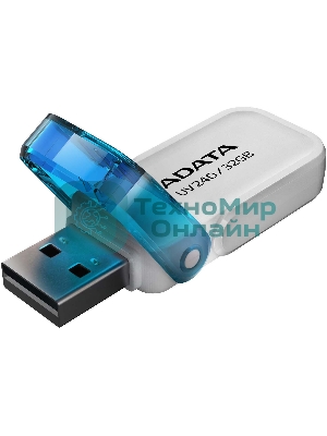 Флешка USB ADATA UV240 (AUV240-32G-RWH), 32Gb, USB 2.0, R/W 15/5, белый/синий