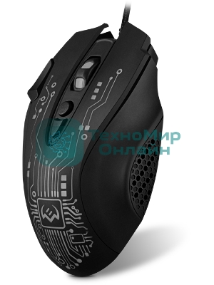 Мышь проводная SVEN RX-G715 черный, 3200 dpi, USB, кнопки - 8