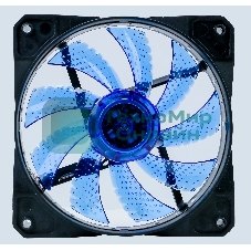 Вентилятор для корпуса Digma DFAN-LED-BLUE черный, 120 мм, 1200 об/мин, 23 дБ, 4 pin